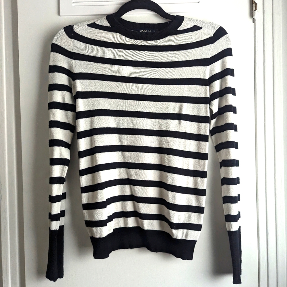 ZARA KNIT striped top